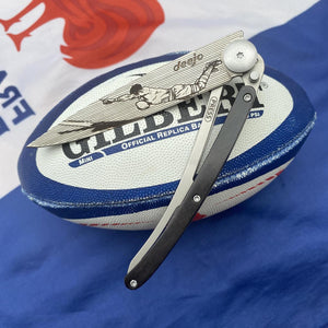 Couteau de poche 37g, Ebène / Rugby - Deejo