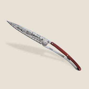 Couteau de poche 37g, bois corail / À la ferme - Deejo