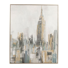 Charger l&#39;image dans la galerie, Cadre déco city gris-bleu et doré 80 *100 cm - Côté Table