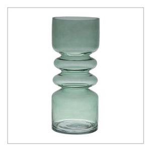 Vase Ania vert H 27 cm verre- Côté Table