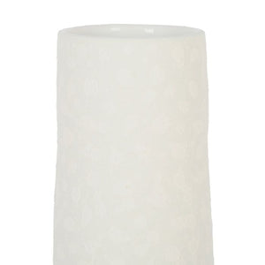 Vase Bamae blanc granit D 8,5 H 43 cm faïence- Côté Table