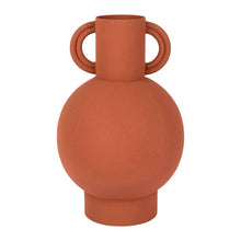 Charger l&#39;image dans la galerie, Vase sweet leaves terra D19 h 33 cm en fer- Sema Design
