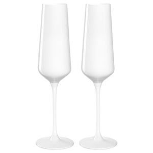 Verre à champagne "Etna" blanc set de 2  - Leonardo