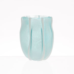 Photophore Amarres turquoise en verre - Côté Table