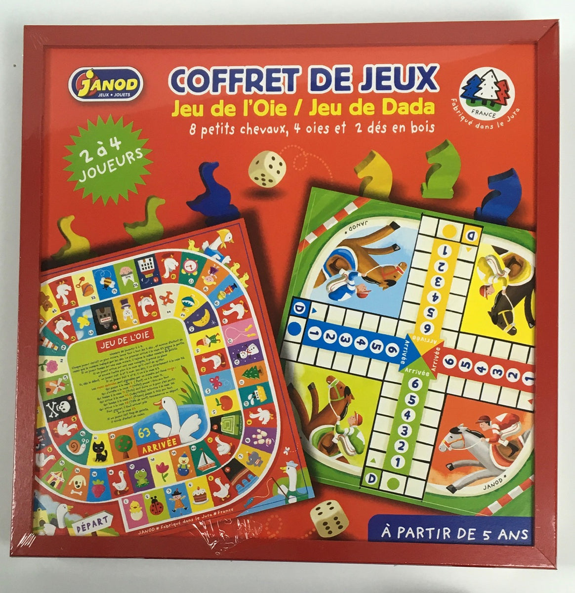 Jeu De Société Dada-Oie Rigolo Vilac - 2 Jeux En 1 : Jeu De L'Oie Et Petits Chevaux - Occasion