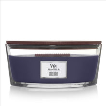 Charger l'image dans la galerie, Bougie Ellipse Dahlia Hinoki WoodWick 453 g avec couvercle