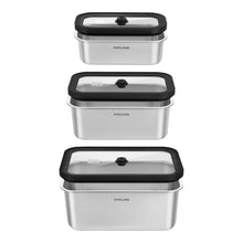 Charger l'image dans la galerie, Ensemble de trois boîtes sous vide inox S M L Zwilling Fresh &amp; Save