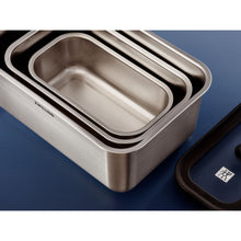 Charger l'image dans la galerie, Boîtes sous vide inox Zwilling Fresh &amp; Save emboîtables avec couvercles en verre