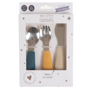 Coffret 3 couverts silicone - Amadeus