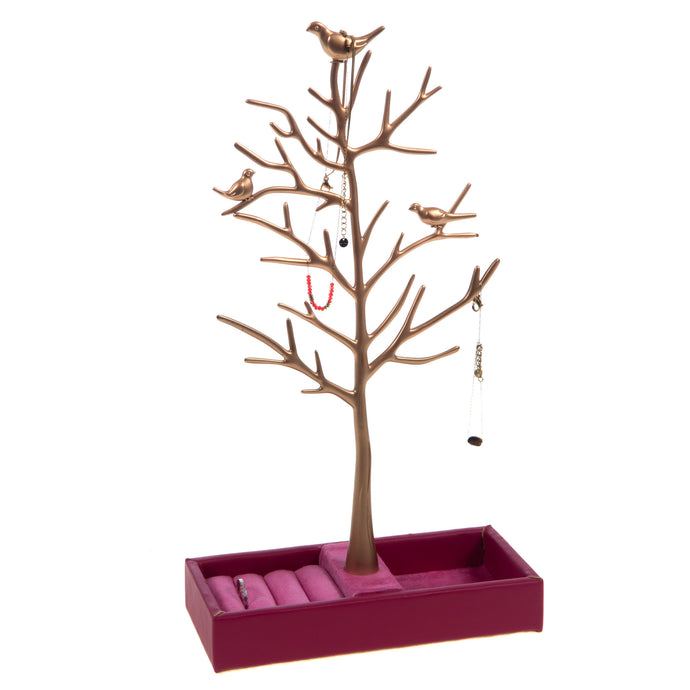 Porte bijoux arbre de vie fuchsia - Amadeus