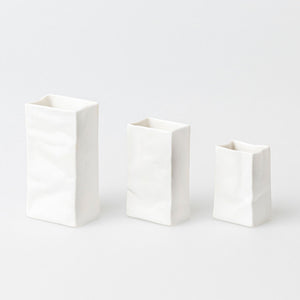 Set de 3 mini vases Sacs en porcelaine - Räder