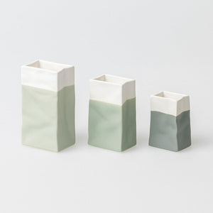 Set de 3 mini vases colorés  Sacs en porcelaine - Räder