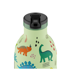 Gourde en inox isotherme Kids Jurassic Friends 330ml - 24Bottles