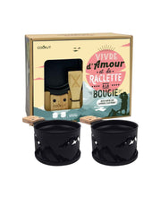 Charger l&#39;image dans la galerie, Coffret Edition limitée Raclette à la bougie pour 2 personnes Vivre d&#39;amour - Cookut