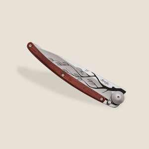 Couteau de poche 37g, bois corail Arbre - Deejo