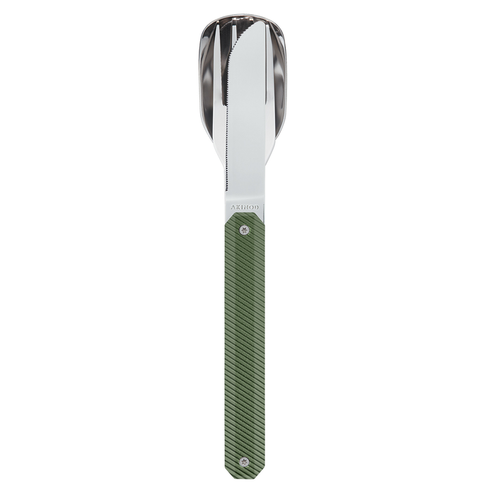 Couverts droits aimantés 12H34 Aluminium Kaki - Akinod