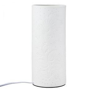 Lampe de table "fleur" blanc en porcelaine - Gilde