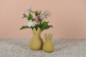 Vase en céramique jaune pm - Rasteli