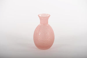 Vase en verre forme bouteille rose - Rasteli
