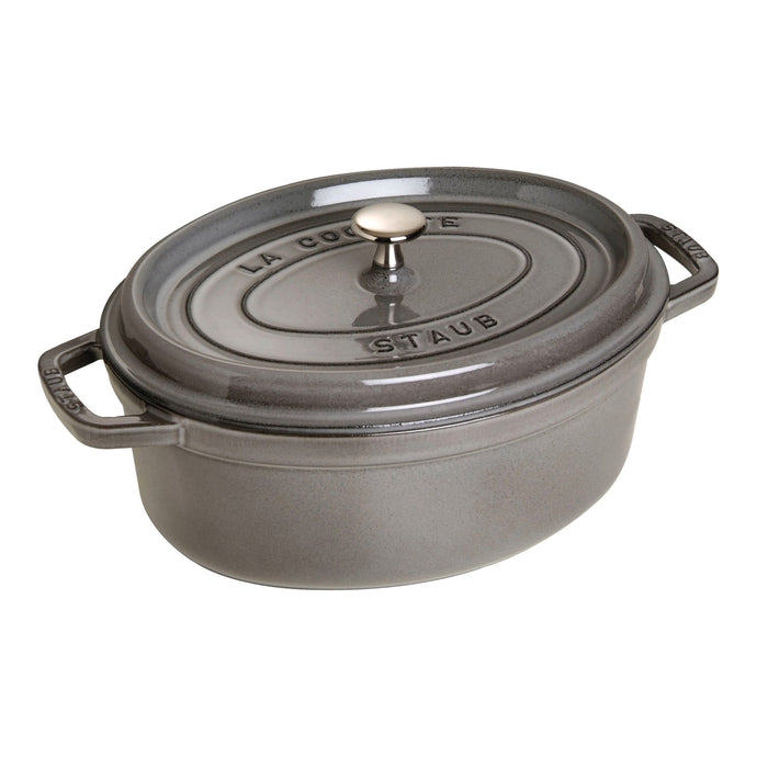 Cocotte 37 cm, ovale gris graphite, fonte - Staub