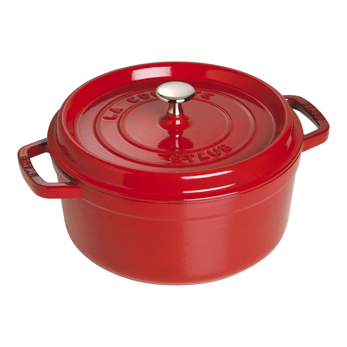 Cocotte 26 cm ronde cerise, fonte - Staub