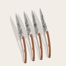 Charger l'image dans la galerie, Coffret de 4 couteaux à steak Deejo Prestige Blossom en bois corail