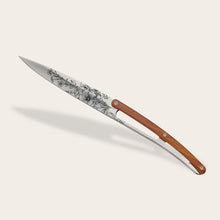 Charger l'image dans la galerie, Couteau Deejo Prestige Blossom en bois corail - motif floral 1