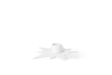 Charger l'image dans la galerie, Bougeoir étoile en relief Räder en porcelaine blanche - vue principale