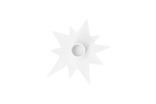 Charger l'image dans la galerie, Bougeoir étoile en relief Räder en porcelaine blanche - vue complémentaire