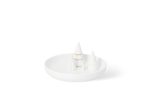 Charger l'image dans la galerie, Coupe décorative Forêt Räder en porcelaine blanche et dorée - vue principale