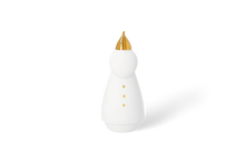 Charger l'image dans la galerie, Figurine LED Père Noël Räder en porcelaine blanche et dorée - vue principale