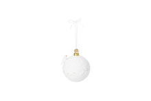 Charger l'image dans la galerie, Boule de Noël Oiseau Räder en porcelaine blanche et dorée - vue complémentaire