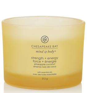 Bougie 3 mèches Force + Energie (Ananas noix de coco) - Chesapeake Bay