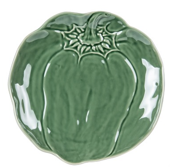 Plat rond poivron vert 30 cm - Bastide