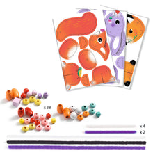 Charger l'image dans la galerie, Enfilage fil chenille Animaux mignons  - Djeco