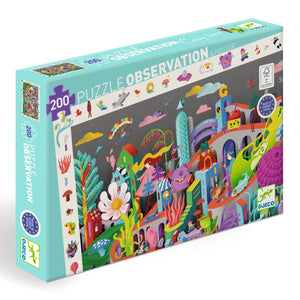 Puzzle d'observation Crazy Town 200 pièces - Djeco