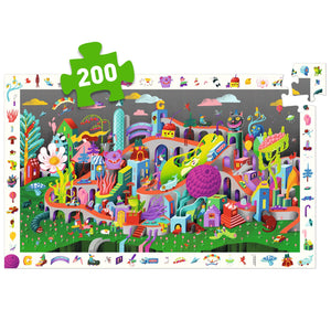 Puzzle d'observation Crazy Town 200 pièces - Djeco