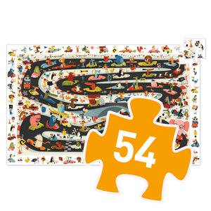 Puzzle d'observation Rallye automobile 54 pièces - Djeco