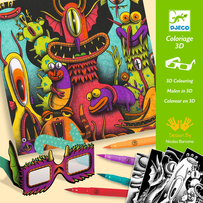 Coloriage 3D Funny Freaks- Djeco