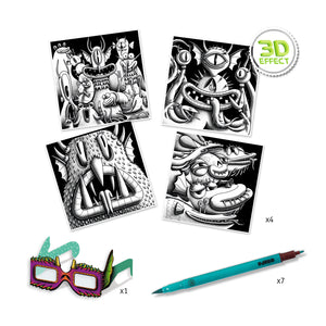 Coloriage 3D Funny Freaks- Djeco