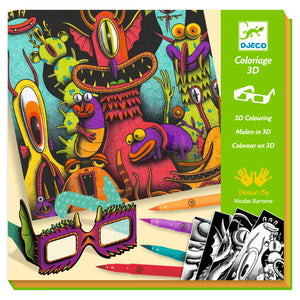 Coloriage 3D Funny Freaks- Djeco