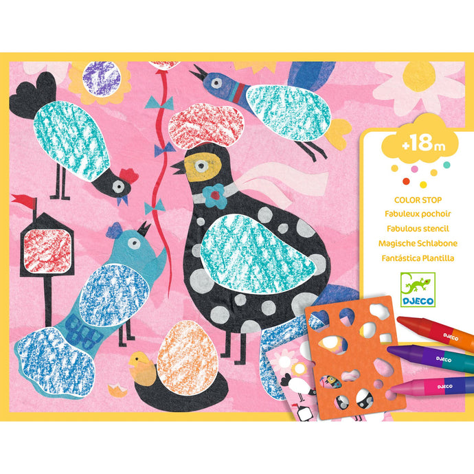 Fabuleux pochoirs Piou Piou & Co - Djeco