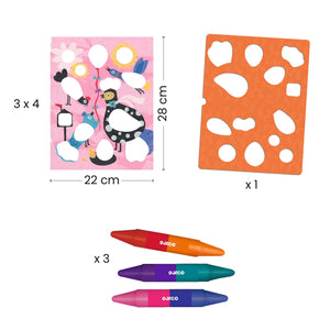 Fabuleux pochoirs Piou Piou & Co - Djeco