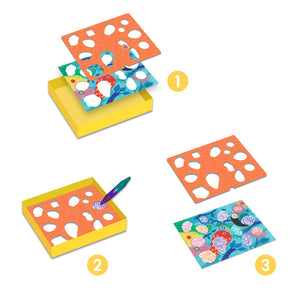 Fabuleux pochoirs Piou Piou & Co - Djeco
