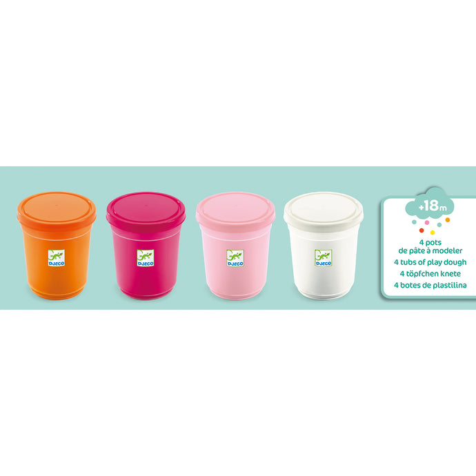 4 pots de pâte à modeler 18 mois - Djeco