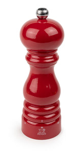 Paris Moulin à sel manuel u'select en bois laqué, rouge passion, 18 cm - Peugeot