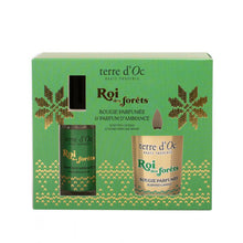 Charger l'image dans la galerie, Coffret bougie et parfum d’ambiance Roi des Forêts – 70 g + 50 ml Terre d'Oc