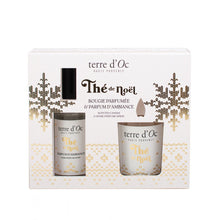 Charger l'image dans la galerie, Coffret bougie et parfum d’ambiance Thé de Noël – 70 g + 50 ml Terre d'Oc