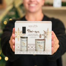 Charger l'image dans la galerie, Coffret bougie et parfum d’ambiance Thé de Noël – 70 g + 50 ml Terre d'Oc – vue 2