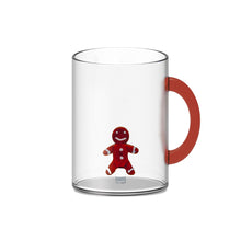 Charger l'image dans la galerie, Mug en verre borosilicate 420 ml - Bonhomme en pain d'épices - vue 1